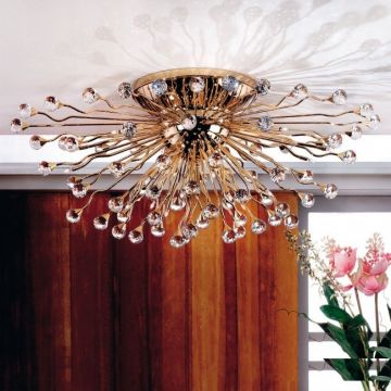 Lustra LUX Cristal Swarovski Spectra, Galaxy Gold plated, 100x70cm