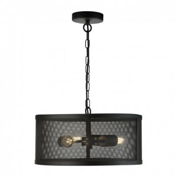 Lustra / Pendul design industrial Fishnet negru 12483-3BK SRT