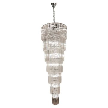 Lustra spectaculoasa pentru casa scarii sau hol LUXE crom, H-330cm