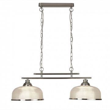 Lustra suspendata design clasic Bistro II 2L argintiu satin 3592-2SS SRT