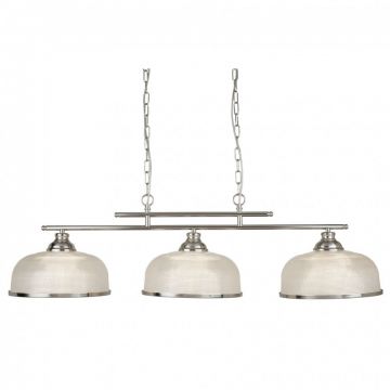 Lustra suspendata design clasic Bistro II 3L argintiu satin 3593-3SS SRT