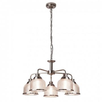 Lustra suspendata design clasic Bistro II 5L argintiu satin 1685-5SS SRT