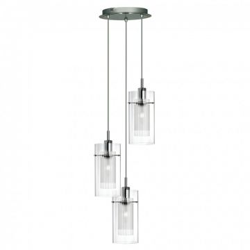 Lustra suspendata design modern Duo 3L crom 2300-3 SRT