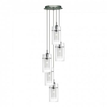 Lustra suspendata design modern Duo 5L crom 2305-5 SRT