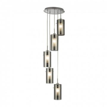 Lustra suspendata design modern Duo II 5L crom 2305-5SM SRT