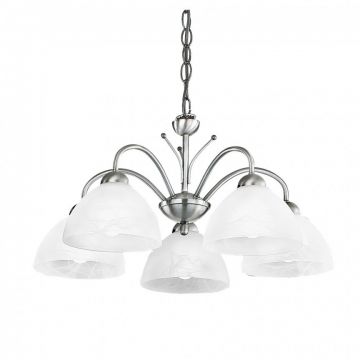 Lustra suspendata stil clasic Milanese 5L argintiu 1135-5SS SRT