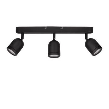 Plafoniera cu 3 Spoturi pentru baie cu protectie IP44 ORSON negru