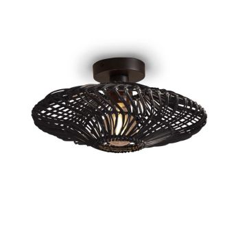 Plafoniera eco din ratan Zanzibar flat 40cm S, bl