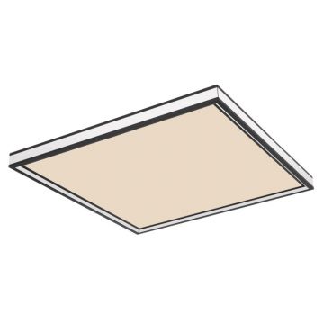 Plafoniera LED cu telefomanda, dimabila design modern Jessy negru mat 45x45cm