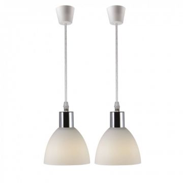 Set de 2 Pendule design modern minimalist Ray crom/alb 63233033 NL