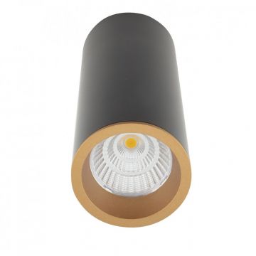 Spot LED aplicat design minimalist LONG negru/auriu C0154 MX + RC0153/C0154 GOLD
