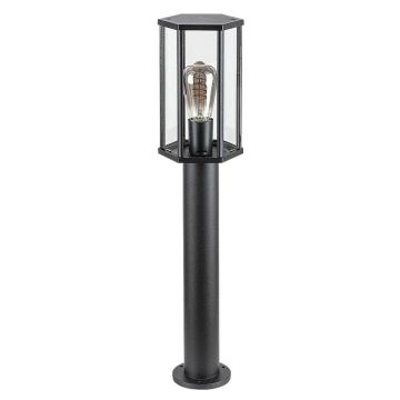 Stalp mic pentru iluminat exterior design modern IP44 DUBROVNIK negru mat