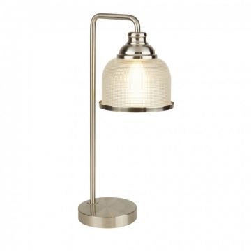 Veioza / Lampa de masa design clasic Bistro II argintiu satin EU1351-1SS SRT