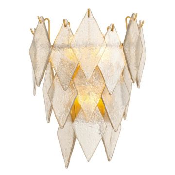 Aplica de perete LUX, Sticla Realizata Manual, Rhombus