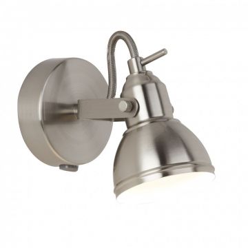 Aplica de perete moderna cu spot directionabil Focus argintiu satin 1541SS SRT