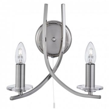 Aplica de perete moderna design argintiu Ascona 4162-2SS SRT