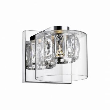Aplica LED design modern GEM argintiu W0389-01A-B5AC ZL
