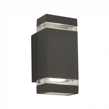 Aplica perete exterior IP44 Up and Down Sheffield gri inchis