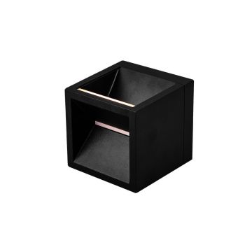 Aplica Perete Exterior, Lumina Indirecta, Protectie IP54, Rivo negru