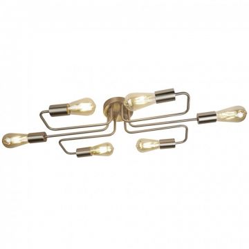 Lustra aplicata stil industrial Circuit 6L argintiu satin 9926-6SS SRT
