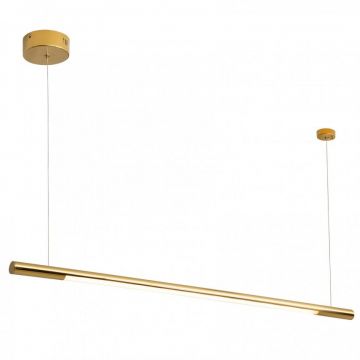 Lustra LED liniara, suspendata Organic 100cm, auriu P0356 MX