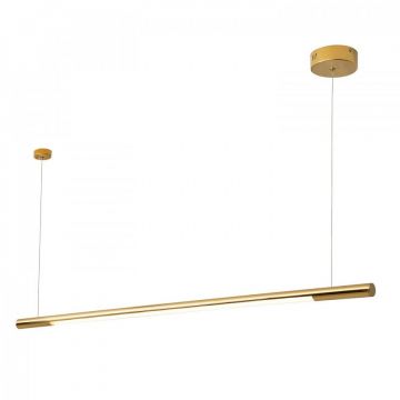 Lustra LED liniara, suspendata Organic 150cm, auriu P0360 MX