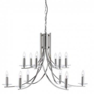 Lustra moderna casa scarii design argintiu Ascona 12L 41612-12SS SRT