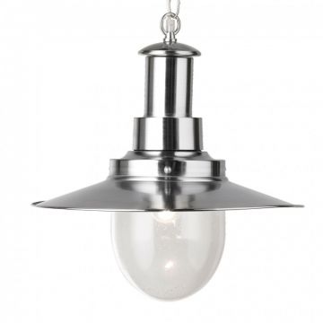 Lustra / Pendul stil industrial Fisherman argintiu satin 5301SS SRT