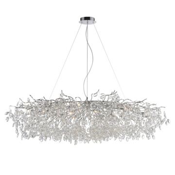 Lustra suspendata design magnific RICICLE crom, 70x150cm