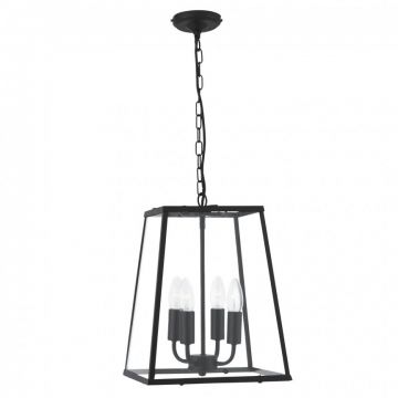 Lustra suspendata stil traditional Voyager neagra 5614BK SRT
