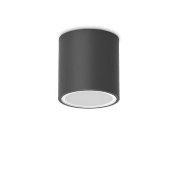 Mini Plafoniera Exterior Techo pl1 round d09, Protectie IP54, Negru