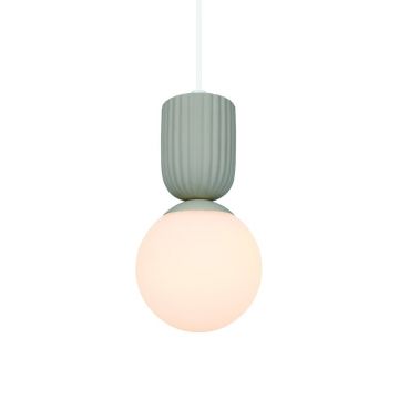 Pendul cu Forma Organic din Ceramica si Sticla, Sadie bej