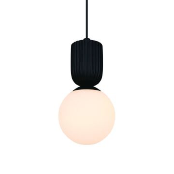 Pendul cu Forma Organic din Ceramica si Sticla, Sadie negru