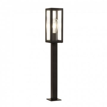 Stalp de iluminat exterior stil clasic IP44 Box H-90cm 6441-900BK SRT