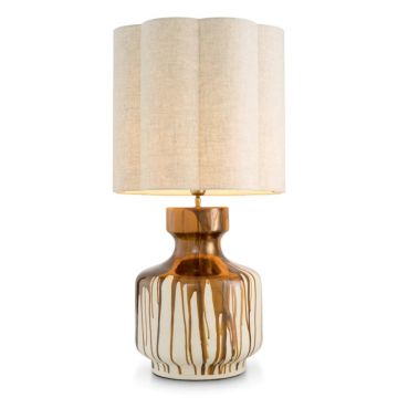 Veioza, Lampa de masa LUX, Ceramica, Maro, Lorena