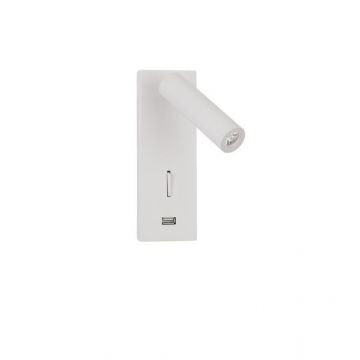 Aplica cu reader LED directionabil si USB Charger Fuse alba NVL-9170101