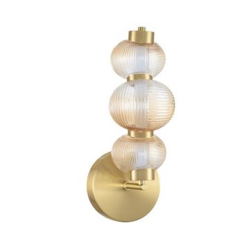 Aplica de perete LED design modern Leda auriu