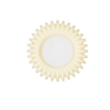 Aplica decorativa ceramica crem, sticla alb, PETEL