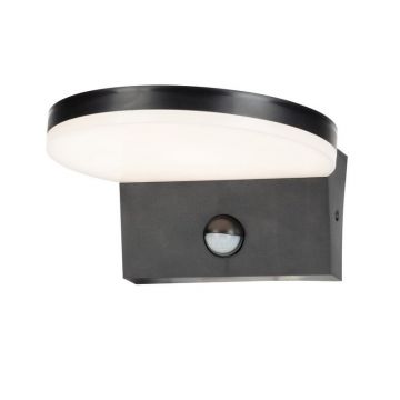 Aplica exterior LED, Senzor de miscare, Protectie IP54, Batida, negru