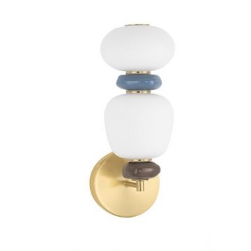 Aplica LED decorativa ceramica albastru, alb, PALO
