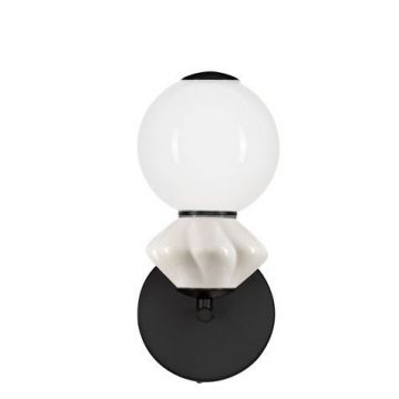 Aplica LED decorativa ceramica gri, alb, PALLINA