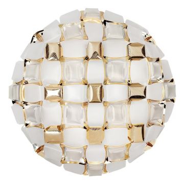 Aplica perete sau tavan design modern geometric Mida Large White-Gold