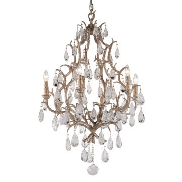 Candelabru LUX realizat manual din fier forjat, cu 6 brate, AMADEUS 6