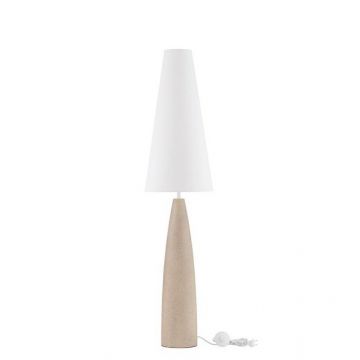 Lampadar decorativ, Ghips, Crem, Tesatura, Alb, Mizu
