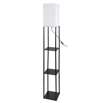 Lampadar/Lampa de podea decorativa cu raft, Bronn