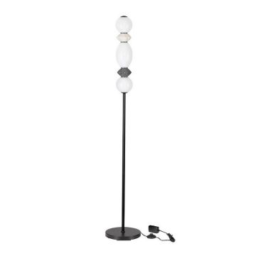 Lampadar LED decorativ ceramica gri, alb, PALLINA