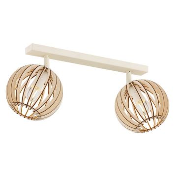 Lustra cu 2 spoturi design modern Parula maro deschis, bej