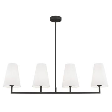 Lustra cu 4 brate design modern Safiano alb, negru