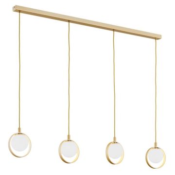 Lustra cu 4 pendule design modern Saturnia auriu