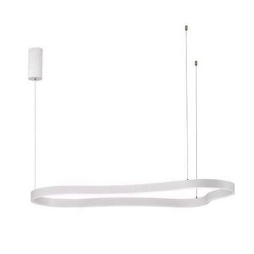 Lustra LED suspendata design modern DUSSA alb, 120x66cm